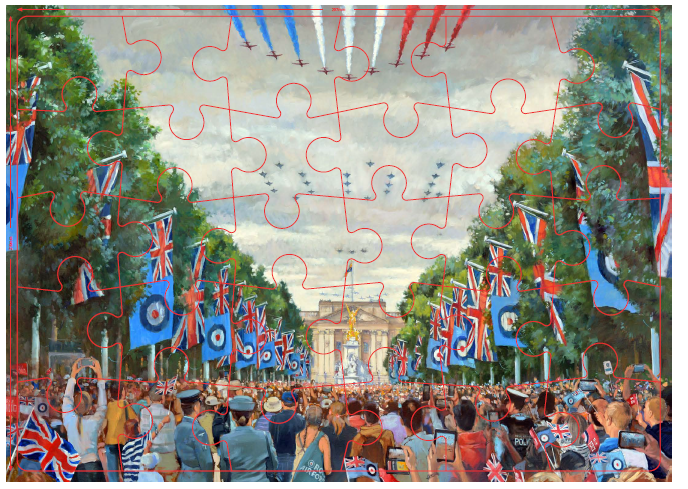 30 Piece Jigsaw Puzzle of the RAF 100 Fly Past