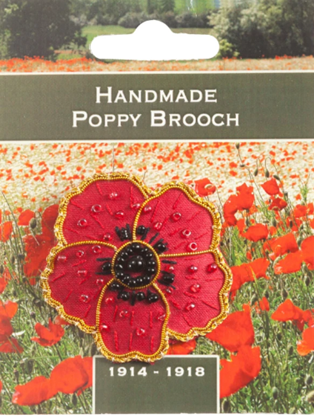Handmade Poppy Brooch