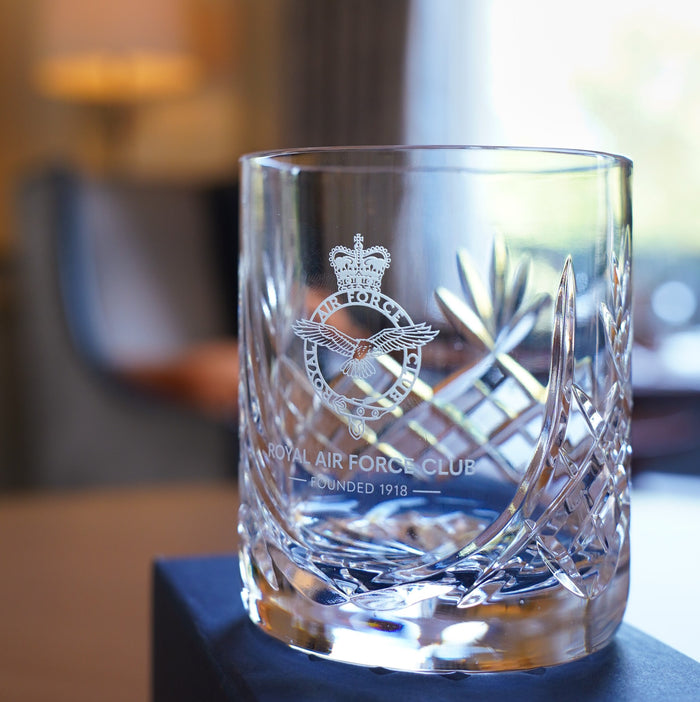 RAF Club Crested Crystal Whisky Tumbler - Collection Only