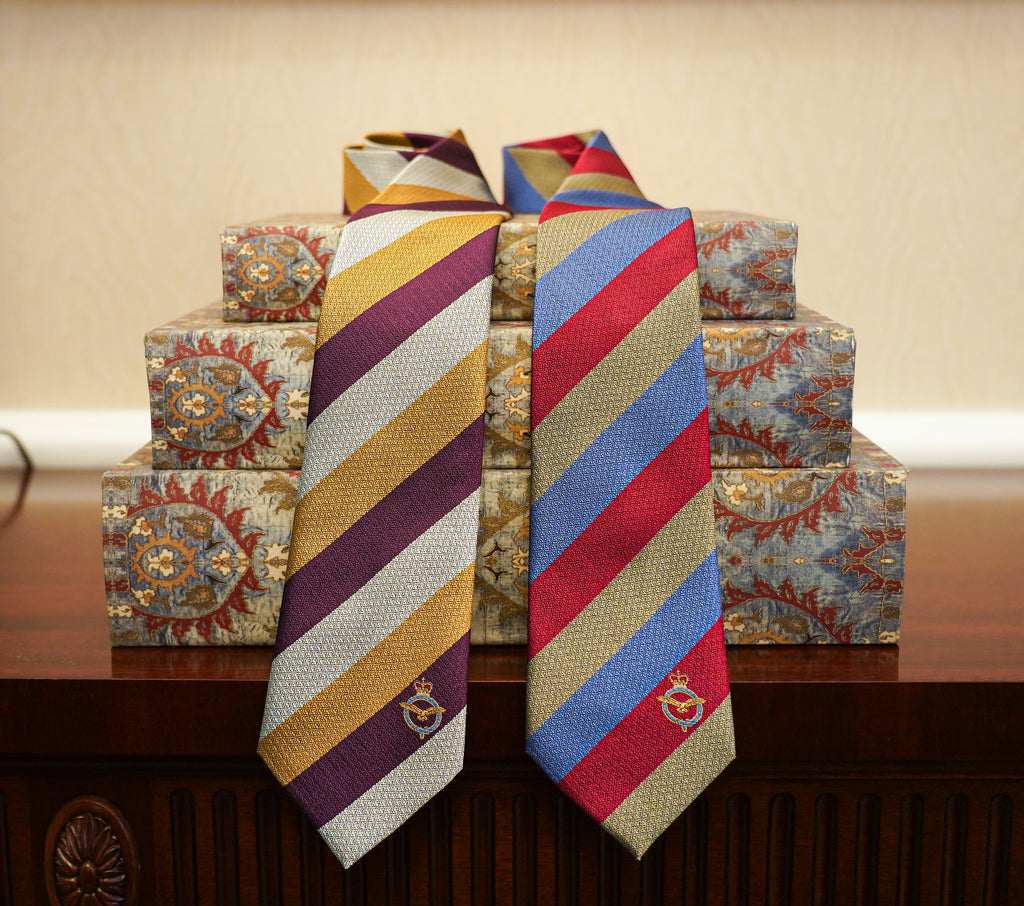 RAF Club Purple Stripe Silk Tie